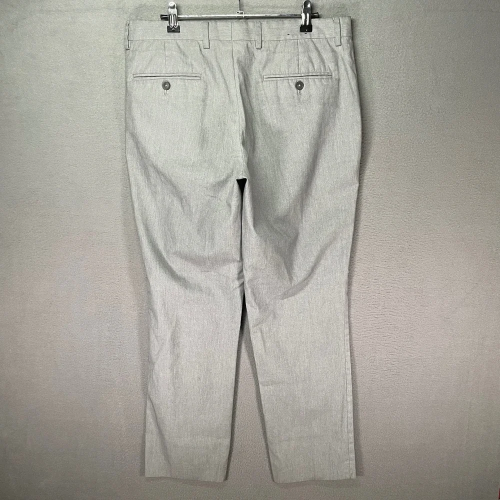 Express Photographer Pants Mens 32x30 Gray Slim Dress Stretch Flat Front‎ Flaw